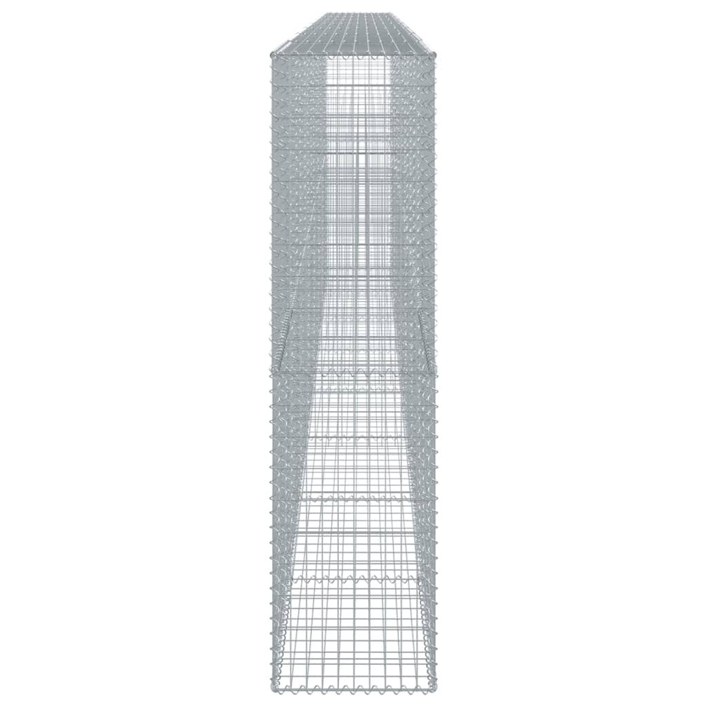 vidaXL Coș gabion cu capac, argintiu, 800x50x200 cm, fier galvanizat vidaXL Coș gabion cu capac, argintiu, 800x50x200 cm, fier galvanizat