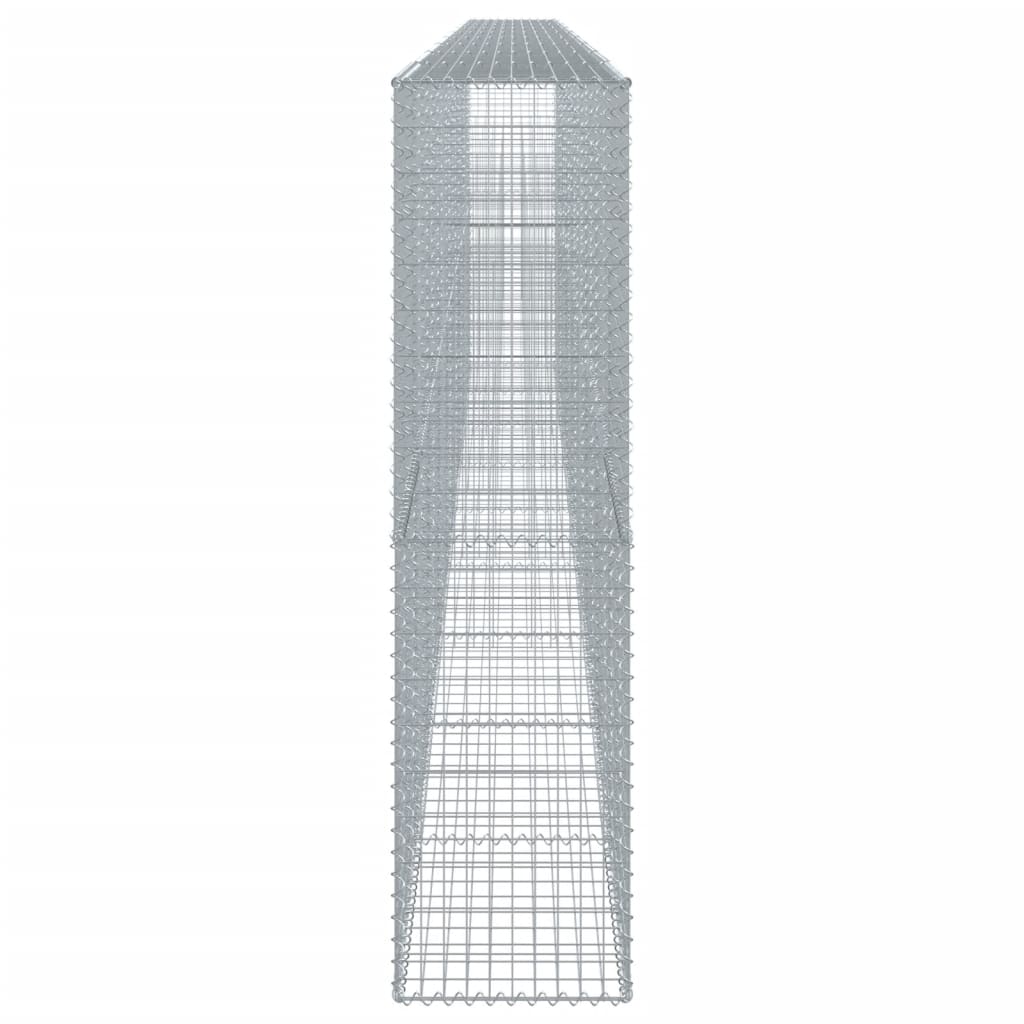 vidaXL Coș gabion cu capac, argintiu, 900x50x200 cm, fier galvanizat vidaXL Coș gabion cu capac, argintiu, 900x50x200 cm, fier galvanizat