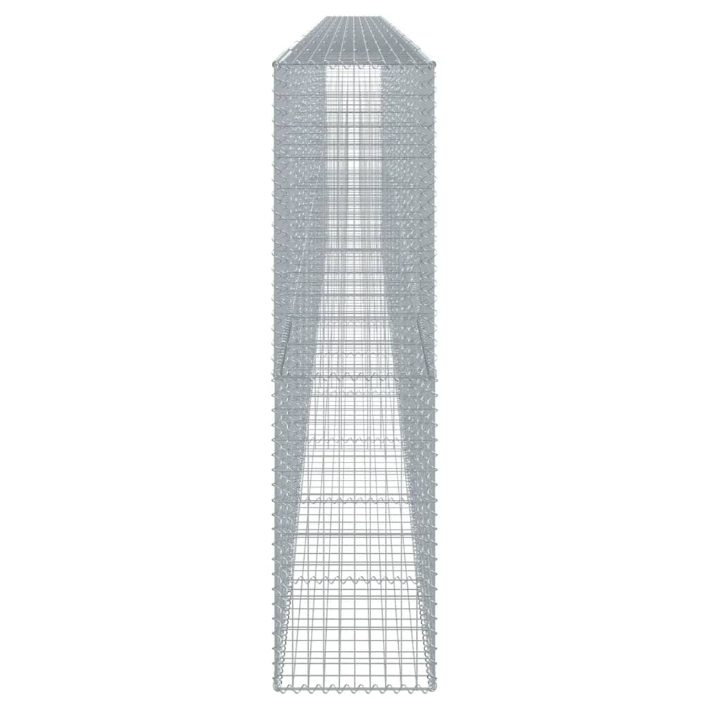 vidaXL Coș gabion cu capac, 1000x50x200 cm, fier galvanizat