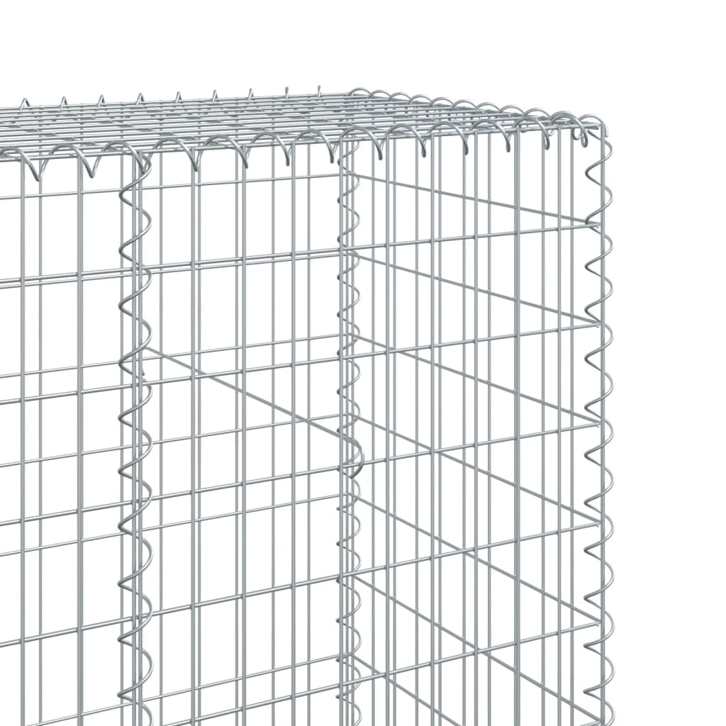 vidaXL Coș gabion cu capac, 1200x50x200 cm, fier galvanizat