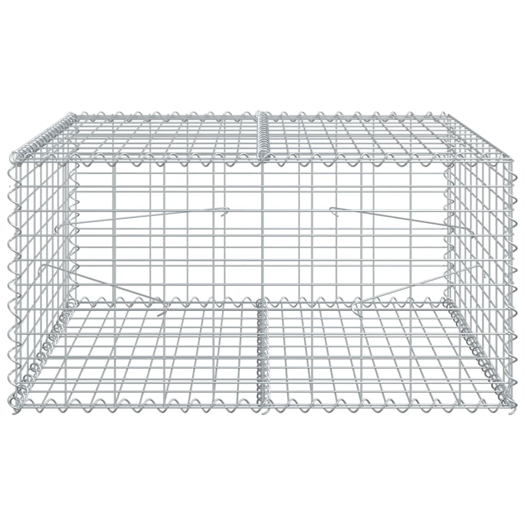 vidaXL Coș gabion cu capac, 100x100x50 cm, fier galvanizat vidaXL Coș gabion cu capac, 100x100x50 cm, fier galvanizat
