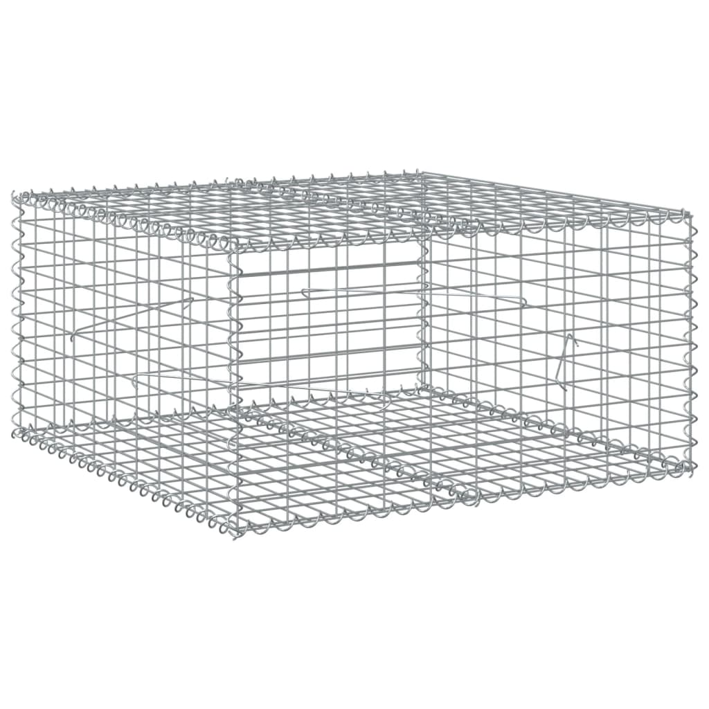 vidaXL Coș gabion cu capac, 100x100x50 cm, fier galvanizat vidaXL Coș gabion cu capac, 100x100x50 cm, fier galvanizat