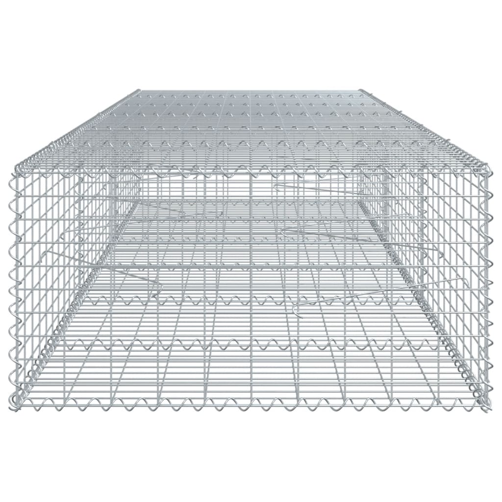 vidaXL Coș gabion cu capac, 300x100x50 cm, fier galvanizat vidaXL Coș gabion cu capac, 300x100x50 cm, fier galvanizat