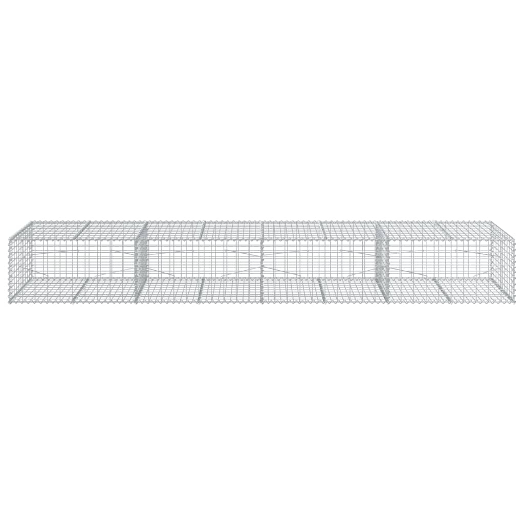 vidaXL Coș gabion cu capac, 400x100x50 cm, fier galvanizat vidaXL Coș gabion cu capac, 400x100x50 cm, fier galvanizat