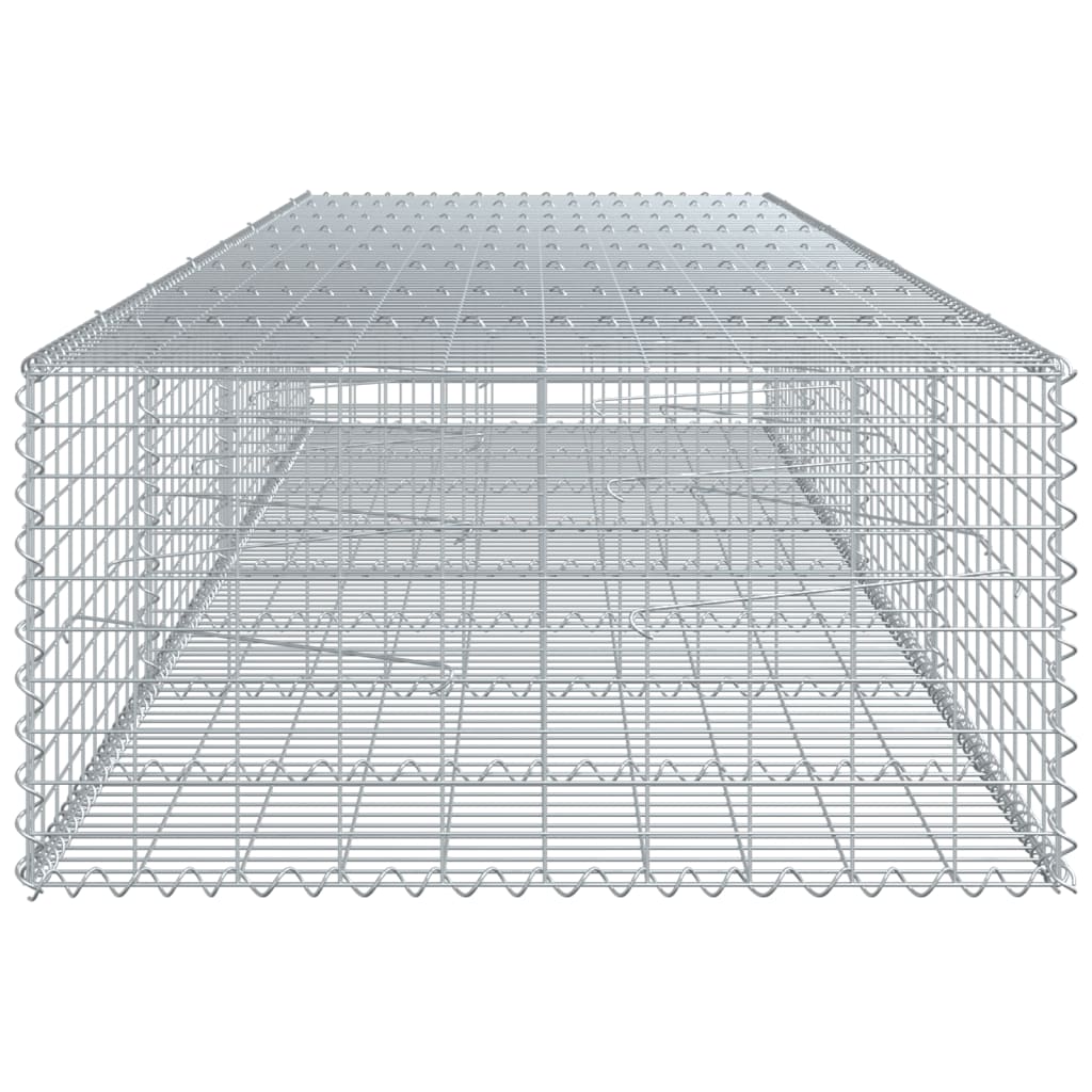 vidaXL Coș gabion cu capac, 400x100x50 cm, fier galvanizat vidaXL Coș gabion cu capac, 400x100x50 cm, fier galvanizat