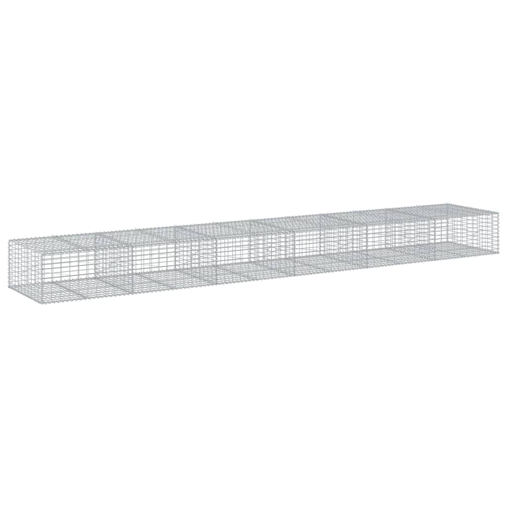 vidaXL Coș gabion cu capac, 600x100x50 cm, fier galvanizat vidaXL Coș gabion cu capac, 600x100x50 cm, fier galvanizat