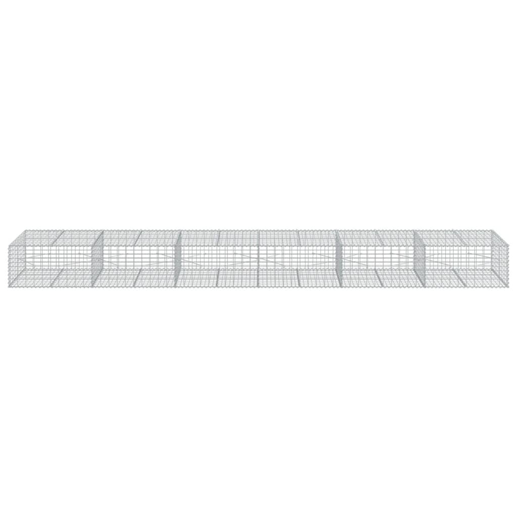 vidaXL Coș gabion cu capac, 600x100x50 cm, fier galvanizat vidaXL Coș gabion cu capac, 600x100x50 cm, fier galvanizat