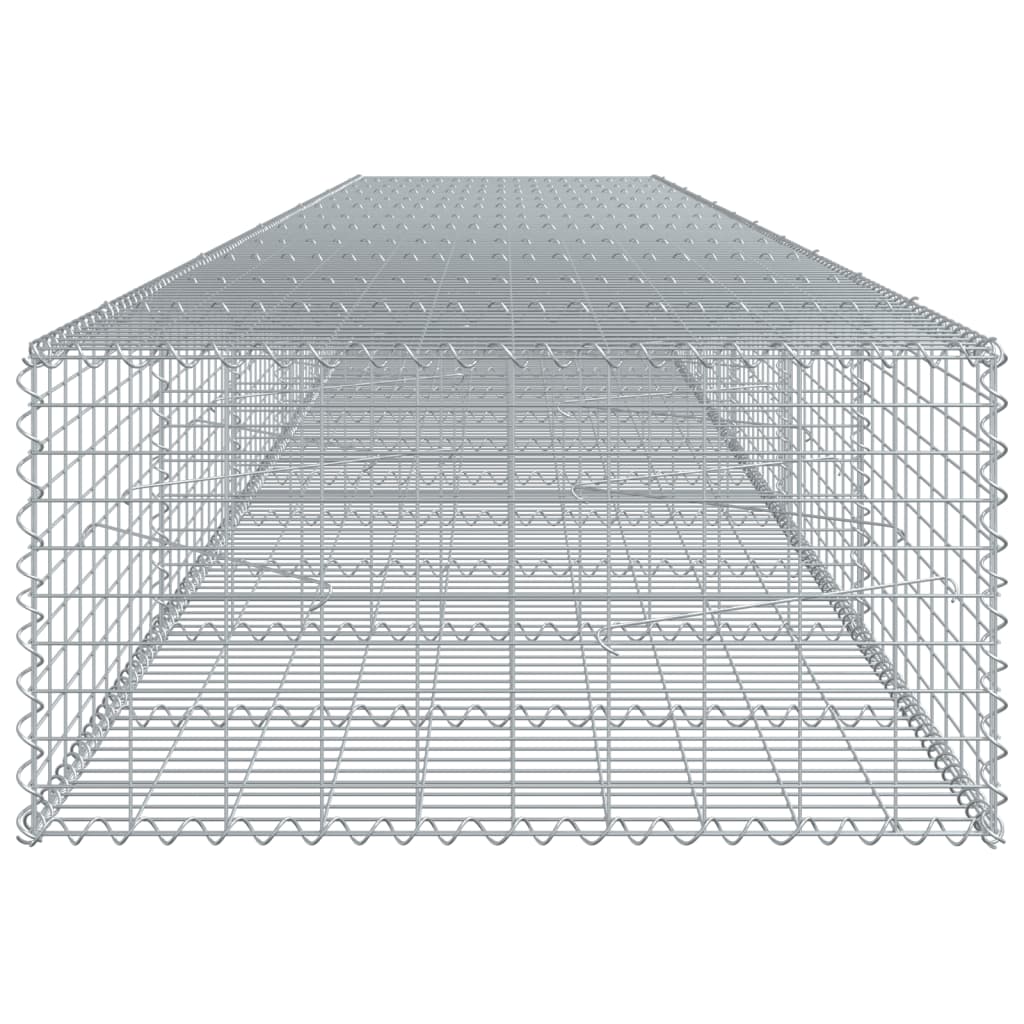 vidaXL Coș gabion cu capac, 600x100x50 cm, fier galvanizat vidaXL Coș gabion cu capac, 600x100x50 cm, fier galvanizat