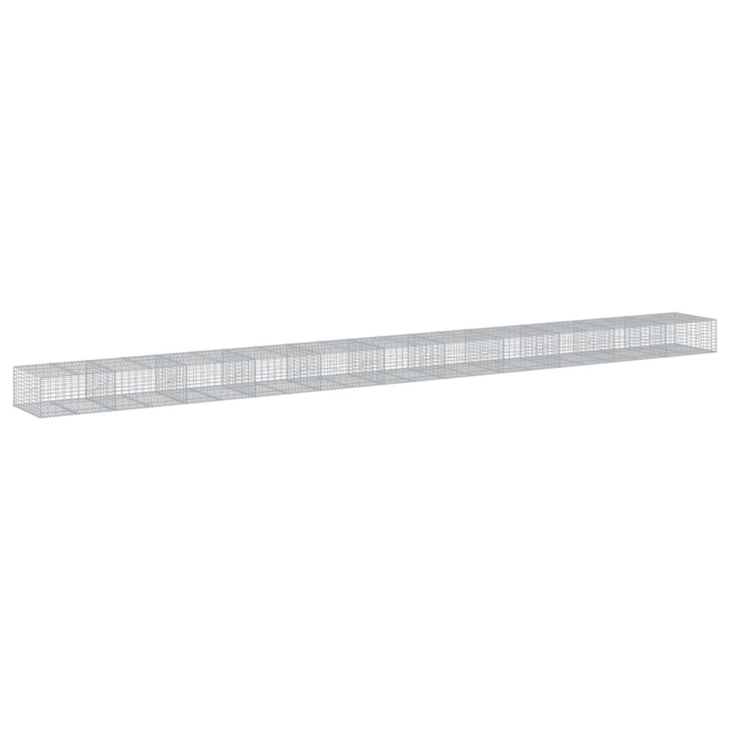 vidaXL Coș gabion cu capac, 1100x100x50 cm, fier galvanizat vidaXL Coș gabion cu capac, 1100x100x50 cm, fier galvanizat