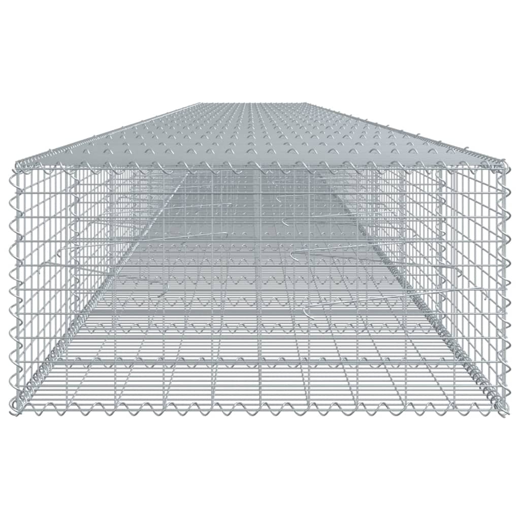 vidaXL Coș gabion cu capac, 1100x100x50 cm, fier galvanizat vidaXL Coș gabion cu capac, 1100x100x50 cm, fier galvanizat
