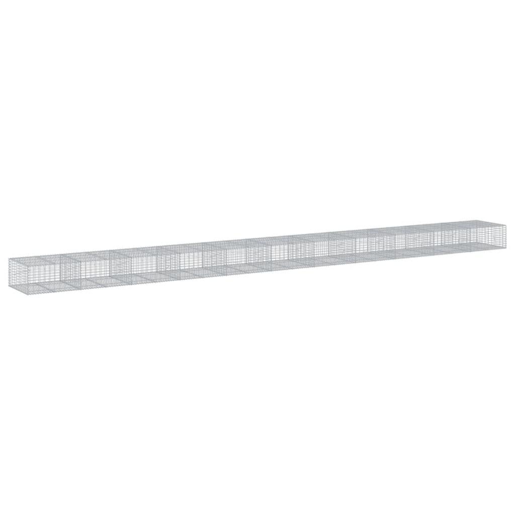 vidaXL Coș gabion cu capac, 1100x100x50 cm, fier galvanizat vidaXL Coș gabion cu capac, 1100x100x50 cm, fier galvanizat