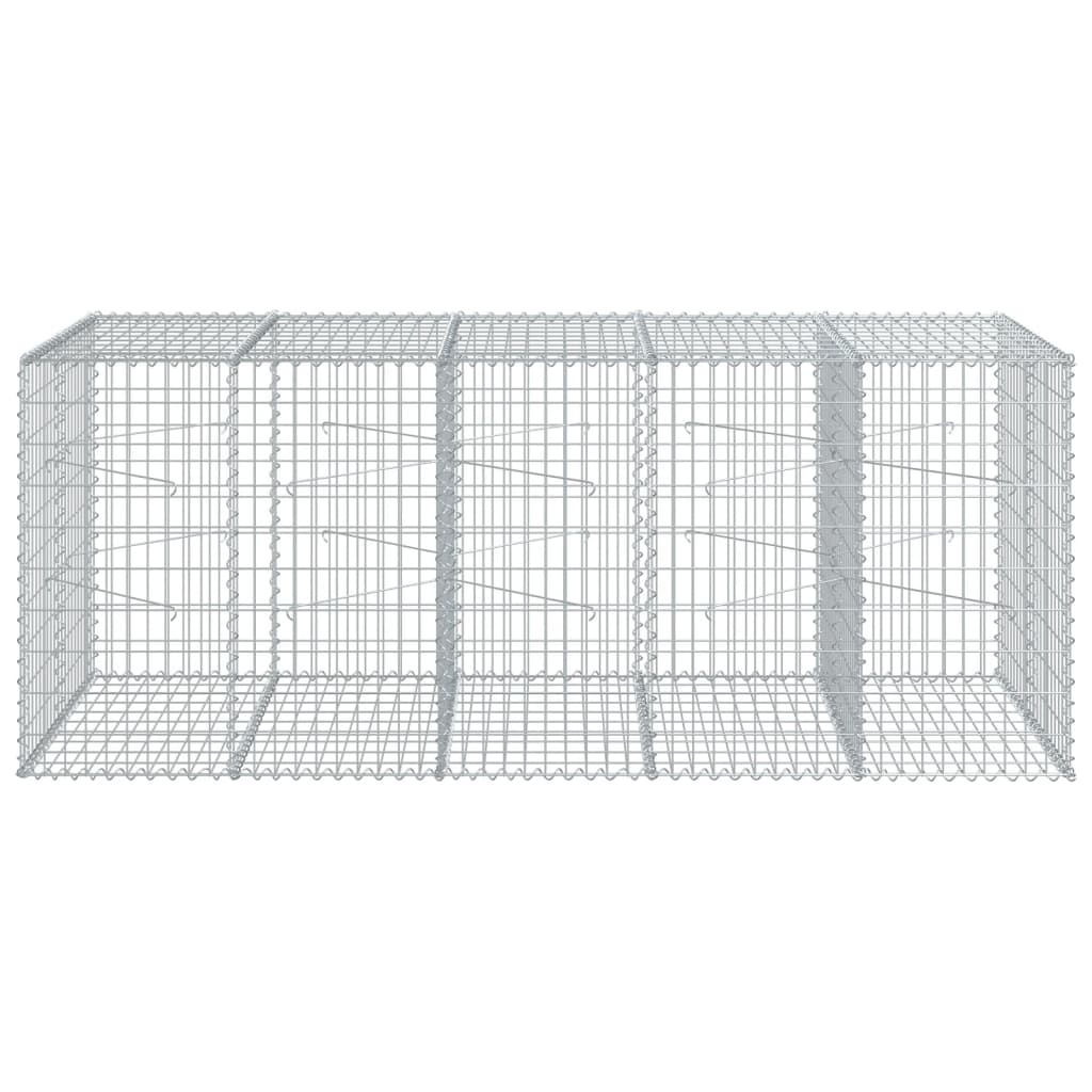 vidaXL Coș gabion cu capac, 250x100x100 cm, fier galvanizat vidaXL Coș gabion cu capac, 250x100x100 cm, fier galvanizat