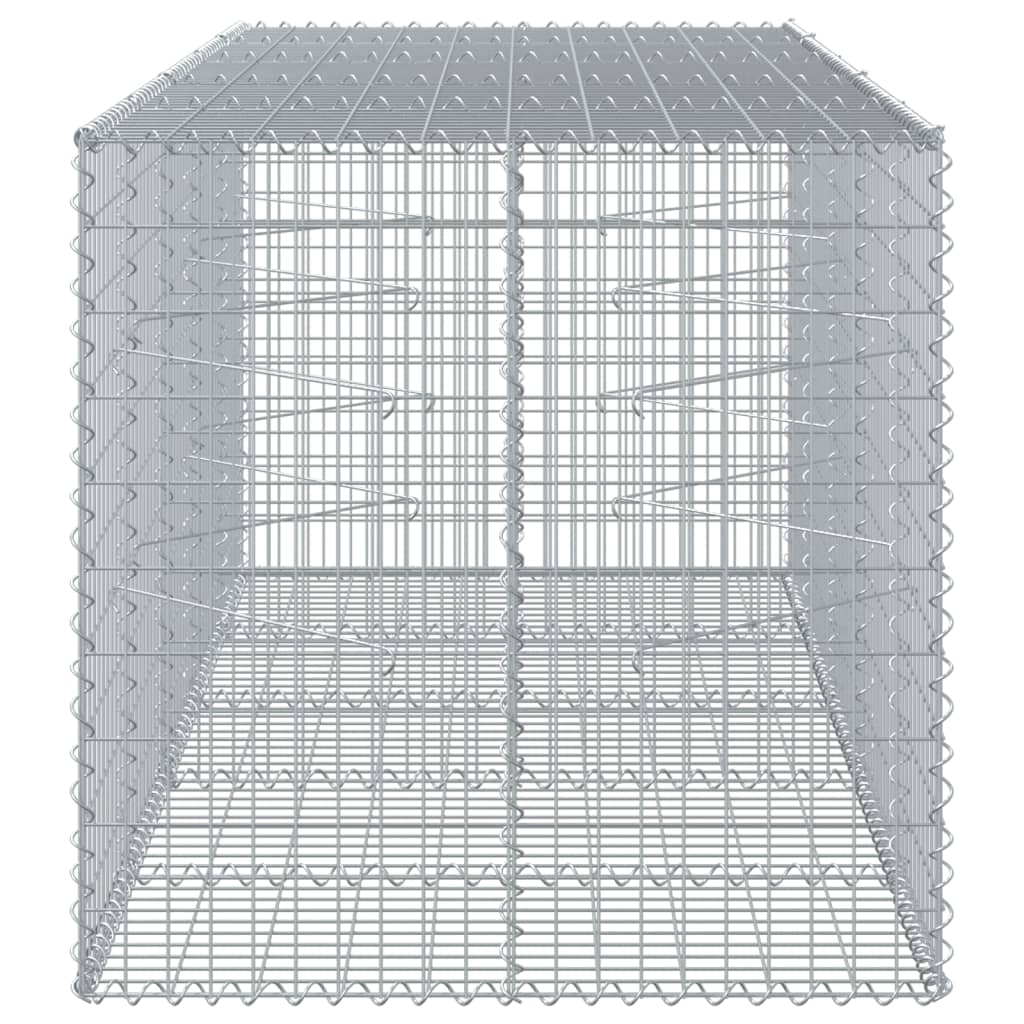 vidaXL Coș gabion cu capac, 250x100x100 cm, fier galvanizat vidaXL Coș gabion cu capac, 250x100x100 cm, fier galvanizat