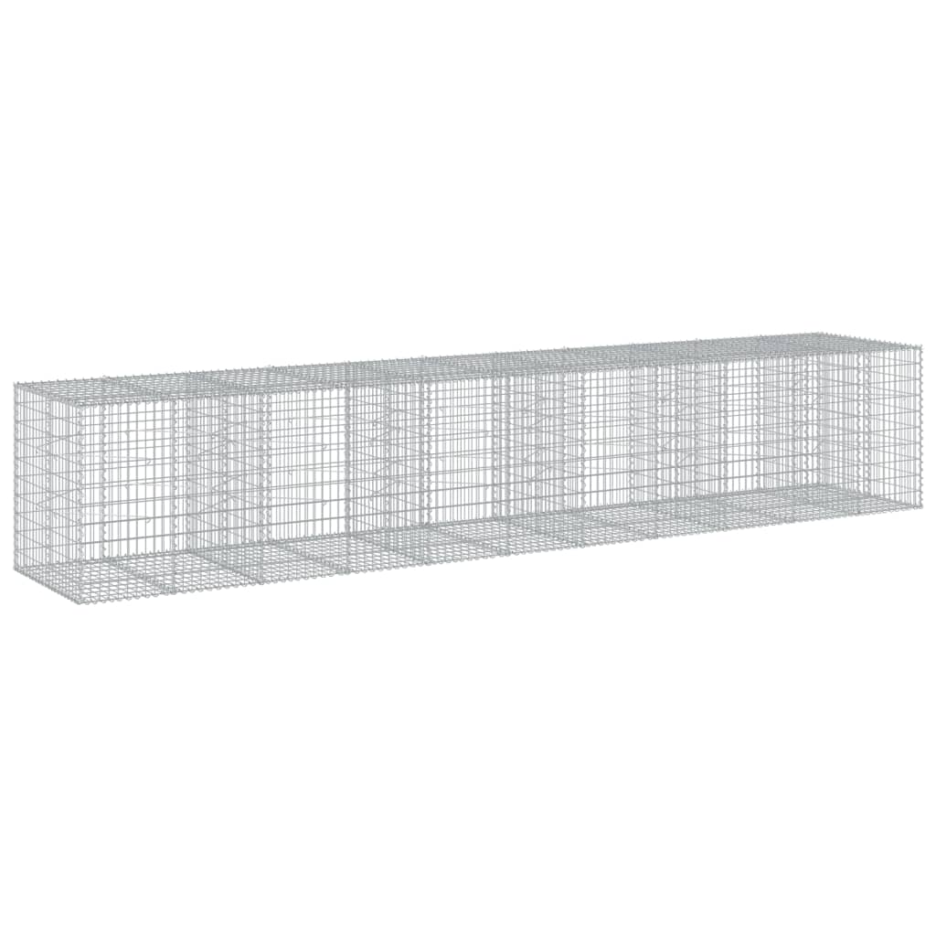 vidaXL Coș gabion cu capac, 550x100x100 cm, fier galvanizat vidaXL Coș gabion cu capac, 550x100x100 cm, fier galvanizat