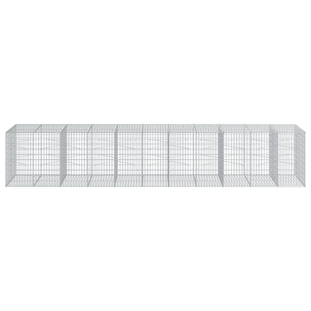 vidaXL Coș gabion cu capac, 550x100x100 cm, fier galvanizat vidaXL Coș gabion cu capac, 550x100x100 cm, fier galvanizat