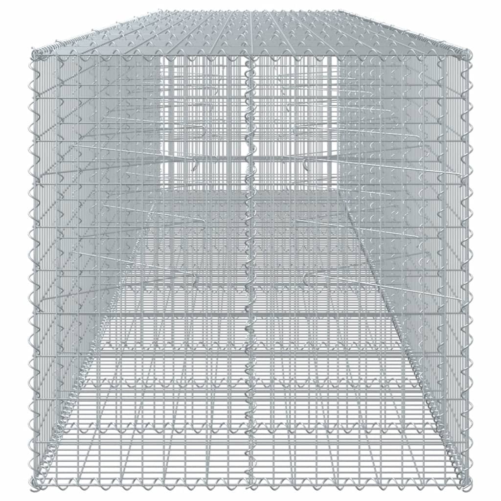 vidaXL Coș gabion cu capac, 550x100x100 cm, fier galvanizat vidaXL Coș gabion cu capac, 550x100x100 cm, fier galvanizat