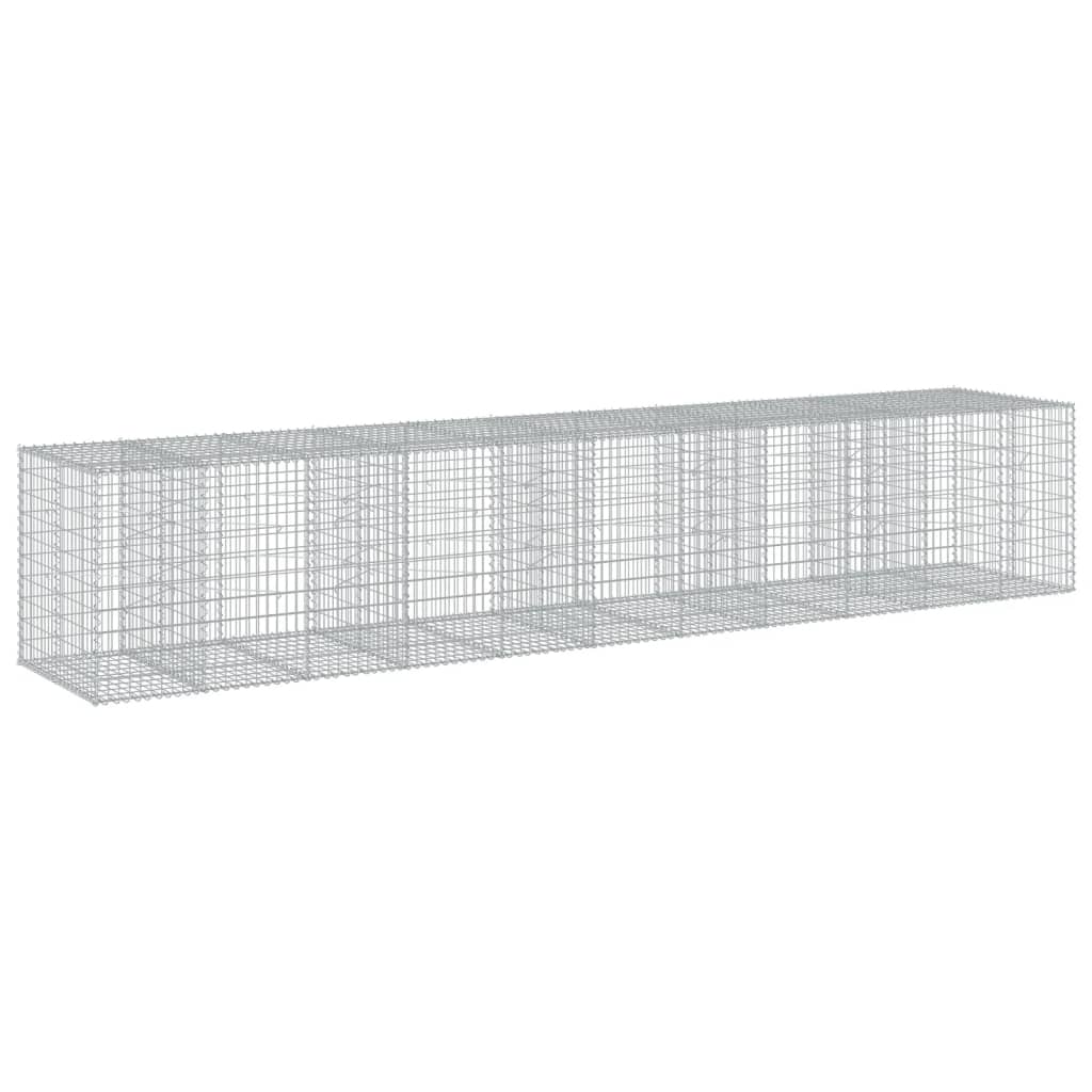 vidaXL Coș gabion cu capac, 550x100x100 cm, fier galvanizat vidaXL Coș gabion cu capac, 550x100x100 cm, fier galvanizat
