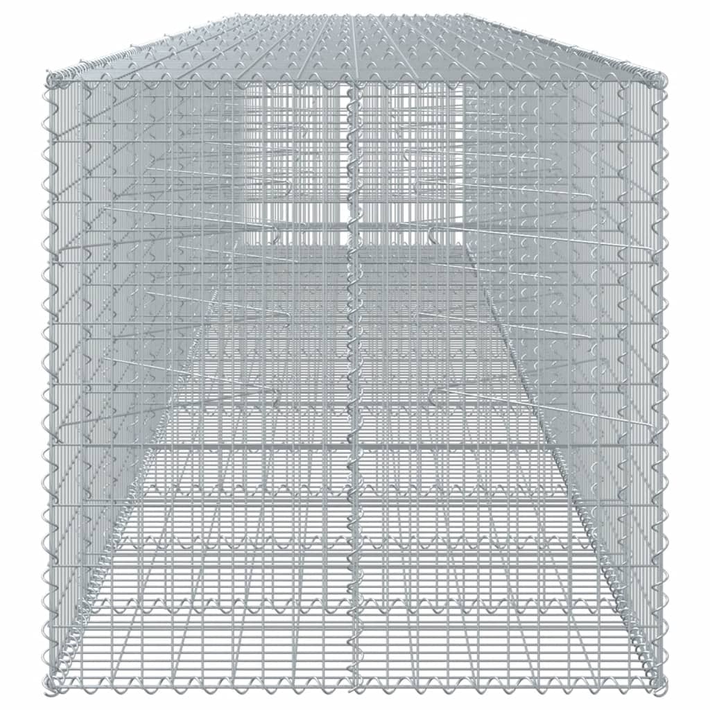 vidaXL Coș gabion cu capac, 650x100x100 cm, fier galvanizat vidaXL Coș gabion cu capac, 650x100x100 cm, fier galvanizat