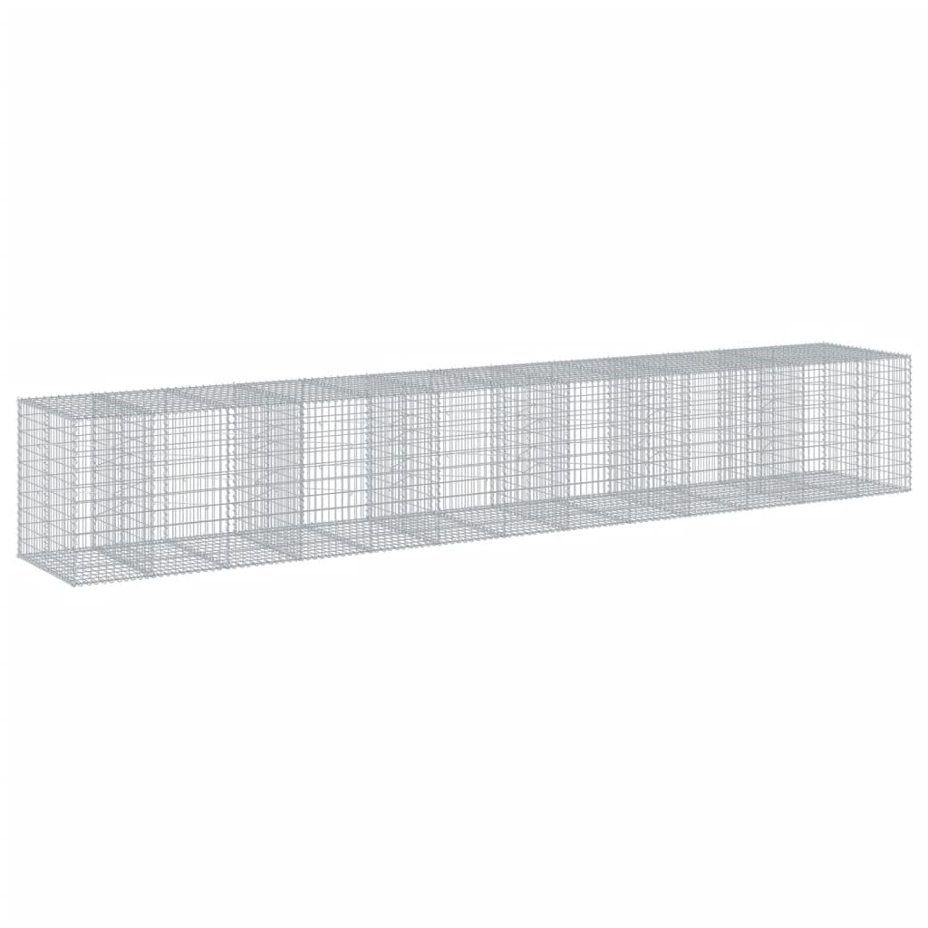 vidaXL Coș gabion cu capac, 650x100x100 cm, fier galvanizat vidaXL Coș gabion cu capac, 650x100x100 cm, fier galvanizat
