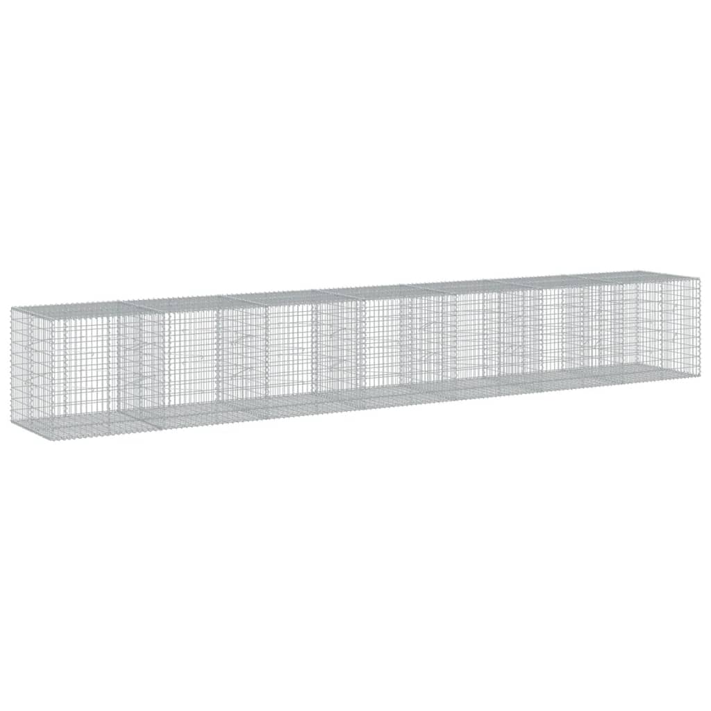 vidaXL Coș gabion cu capac, 700x100x100 cm, fier galvanizat vidaXL Coș gabion cu capac, 700x100x100 cm, fier galvanizat