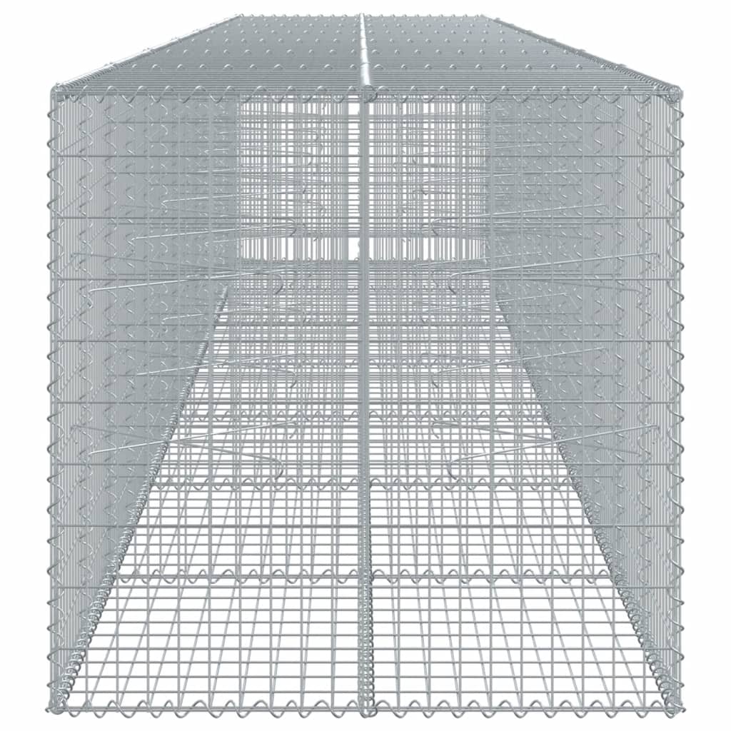 vidaXL Coș gabion cu capac, 700x100x100 cm, fier galvanizat vidaXL Coș gabion cu capac, 700x100x100 cm, fier galvanizat