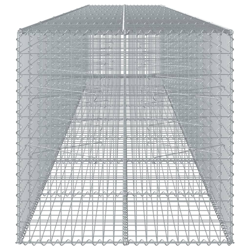 vidaXL Coș gabion cu capac, 800x100x100 cm, fier galvanizat vidaXL Coș gabion cu capac, 800x100x100 cm, fier galvanizat