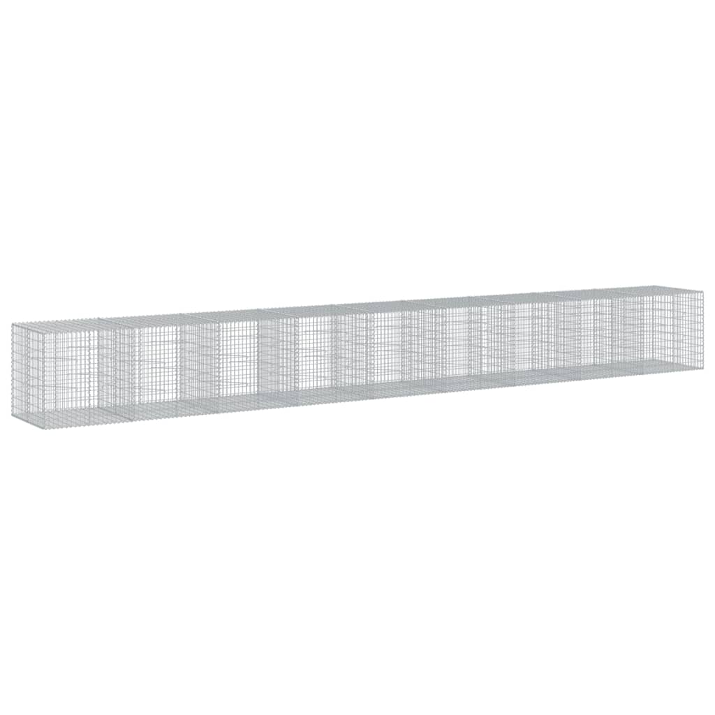 vidaXL Coș gabion cu capac, 900x100x100 cm, fier galvanizat vidaXL Coș gabion cu capac, 900x100x100 cm, fier galvanizat