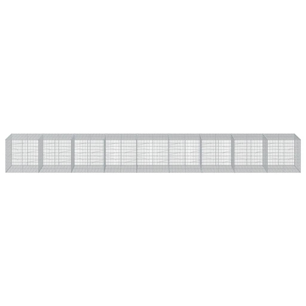 vidaXL Coș gabion cu capac, 900x100x100 cm, fier galvanizat vidaXL Coș gabion cu capac, 900x100x100 cm, fier galvanizat