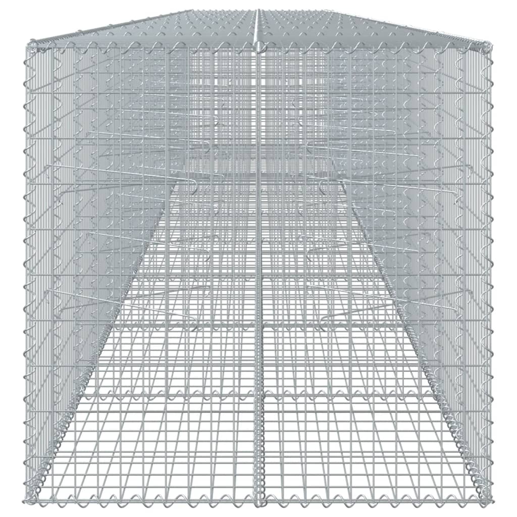 vidaXL Coș gabion cu capac, 900x100x100 cm, fier galvanizat vidaXL Coș gabion cu capac, 900x100x100 cm, fier galvanizat