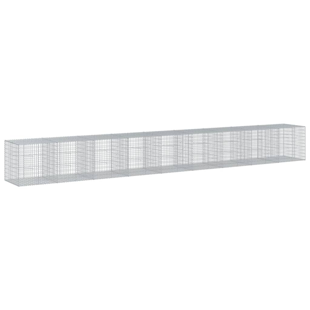 vidaXL Coș gabion cu capac, 900x100x100 cm, fier galvanizat vidaXL Coș gabion cu capac, 900x100x100 cm, fier galvanizat