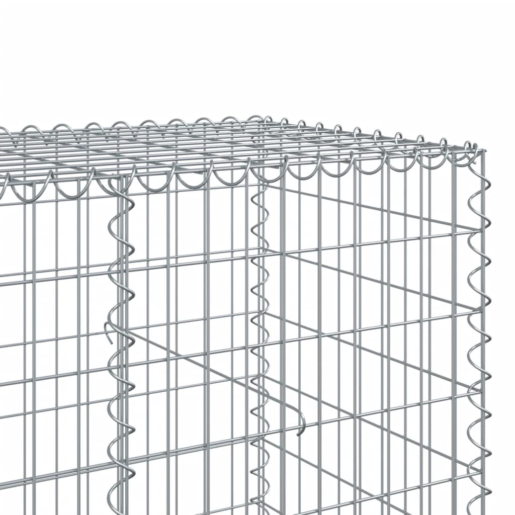 vidaXL Coș gabion cu capac, 900x100x100 cm, fier galvanizat vidaXL Coș gabion cu capac, 900x100x100 cm, fier galvanizat