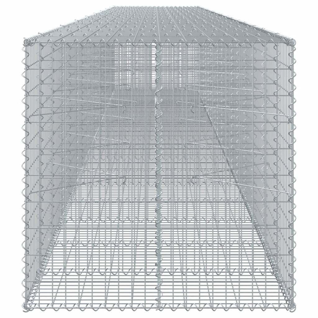 vidaXL Coș gabion cu capac, 950x100x100 cm, fier galvanizat vidaXL Coș gabion cu capac, 950x100x100 cm, fier galvanizat