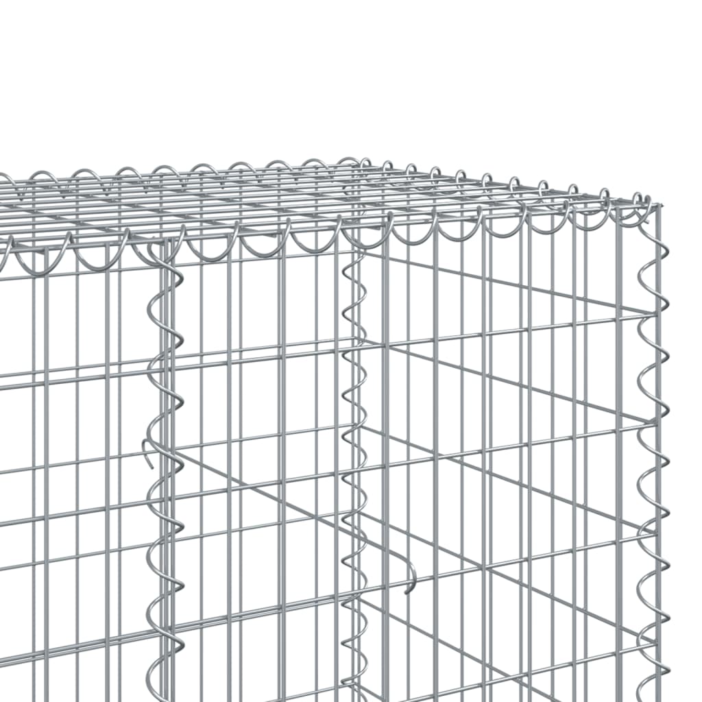 vidaXL Coș gabion cu capac, 950x100x100 cm, fier galvanizat vidaXL Coș gabion cu capac, 950x100x100 cm, fier galvanizat