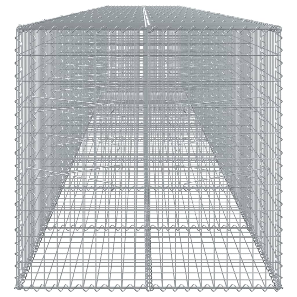 vidaXL Coș gabion cu capac, 1000x100x100 cm, fier galvanizat vidaXL Coș gabion cu capac, 1000x100x100 cm, fier galvanizat