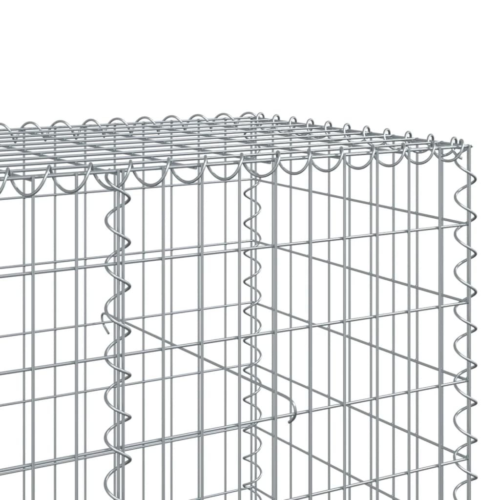 vidaXL Coș gabion cu capac, 1000x100x100 cm, fier galvanizat vidaXL Coș gabion cu capac, 1000x100x100 cm, fier galvanizat