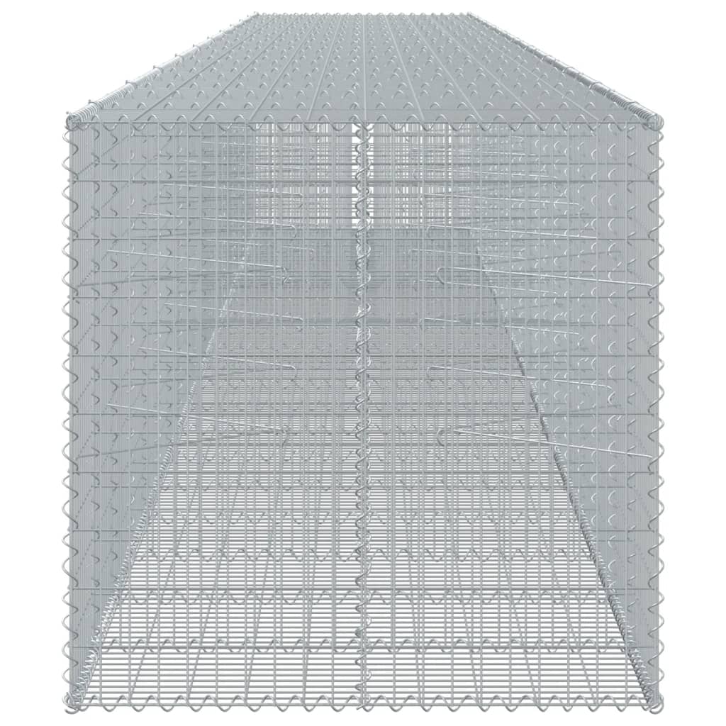 vidaXL Coș gabion cu capac, 1050x100x100 cm, fier galvanizat vidaXL Coș gabion cu capac, 1050x100x100 cm, fier galvanizat