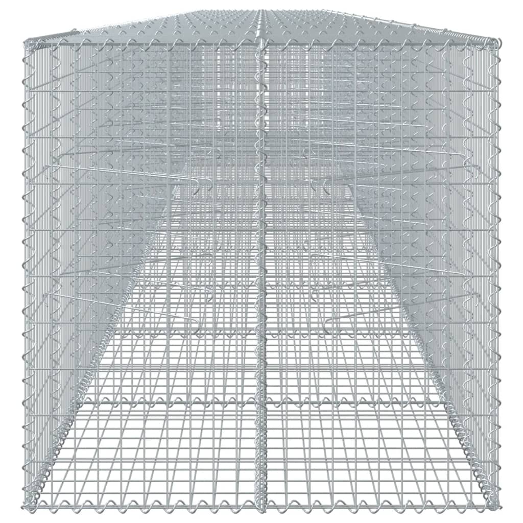 vidaXL Coș gabion cu capac, 1100x100x100 cm, fier galvanizat vidaXL Coș gabion cu capac, 1100x100x100 cm, fier galvanizat
