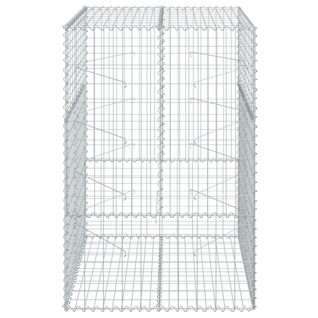 vidaXL Coș gabion cu capac, 100x100x150 cm, fier galvanizat vidaXL Coș gabion cu capac, 100x100x150 cm, fier galvanizat