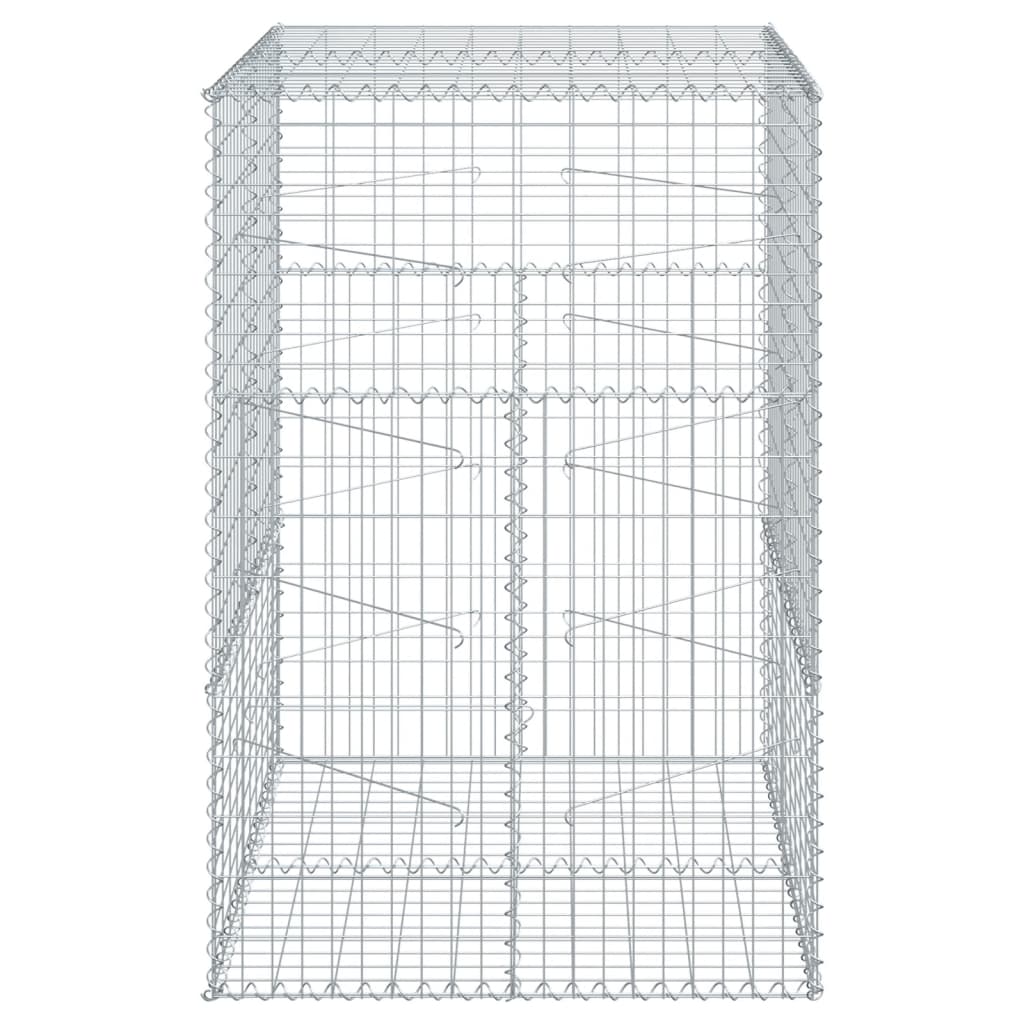 vidaXL Coș gabion cu capac, 100x100x150 cm, fier galvanizat vidaXL Coș gabion cu capac, 100x100x150 cm, fier galvanizat