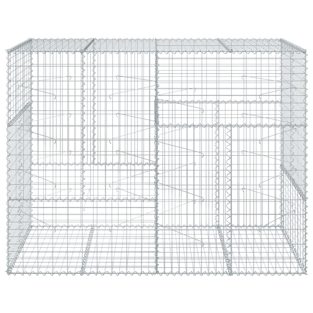 vidaXL Coș gabion cu capac, 200x100x150 cm, fier galvanizat vidaXL Coș gabion cu capac, 200x100x150 cm, fier galvanizat