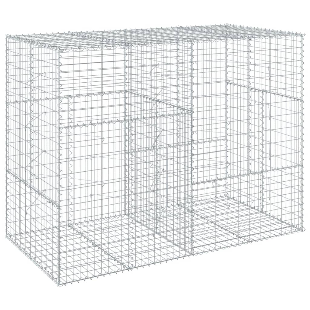 vidaXL Coș gabion cu capac, 200x100x150 cm, fier galvanizat vidaXL Coș gabion cu capac, 200x100x150 cm, fier galvanizat
