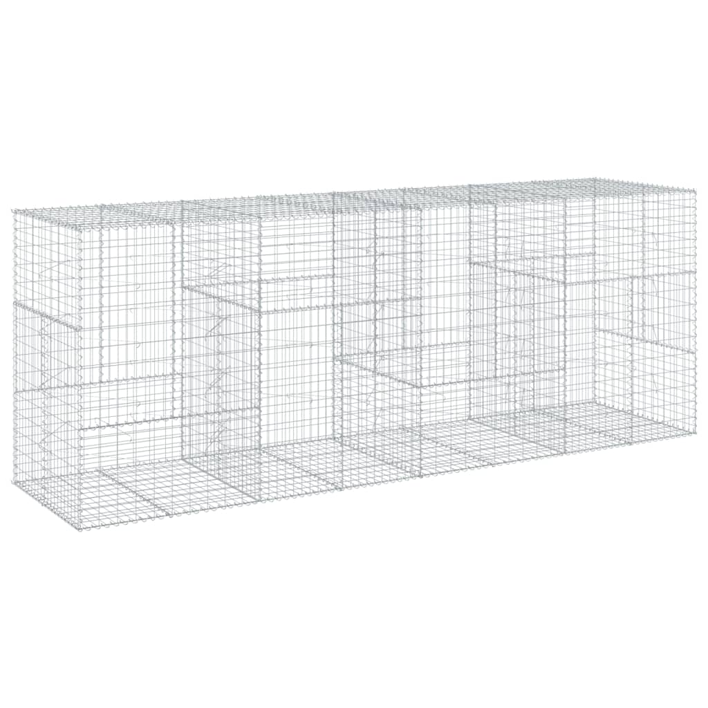 vidaXL Coș gabion cu capac, 400x100x150 cm, fier galvanizat vidaXL Coș gabion cu capac, 400x100x150 cm, fier galvanizat
