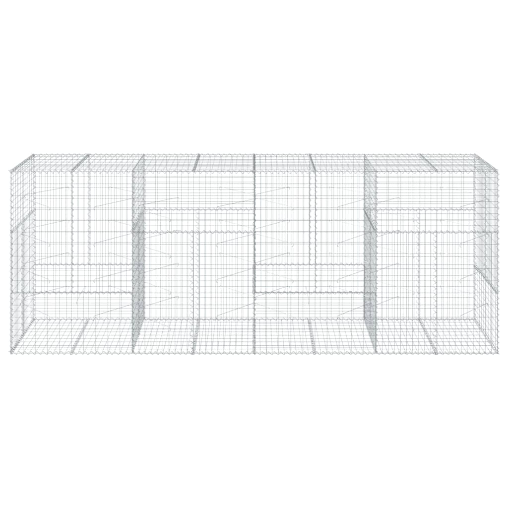 vidaXL Coș gabion cu capac, 400x100x150 cm, fier galvanizat vidaXL Coș gabion cu capac, 400x100x150 cm, fier galvanizat