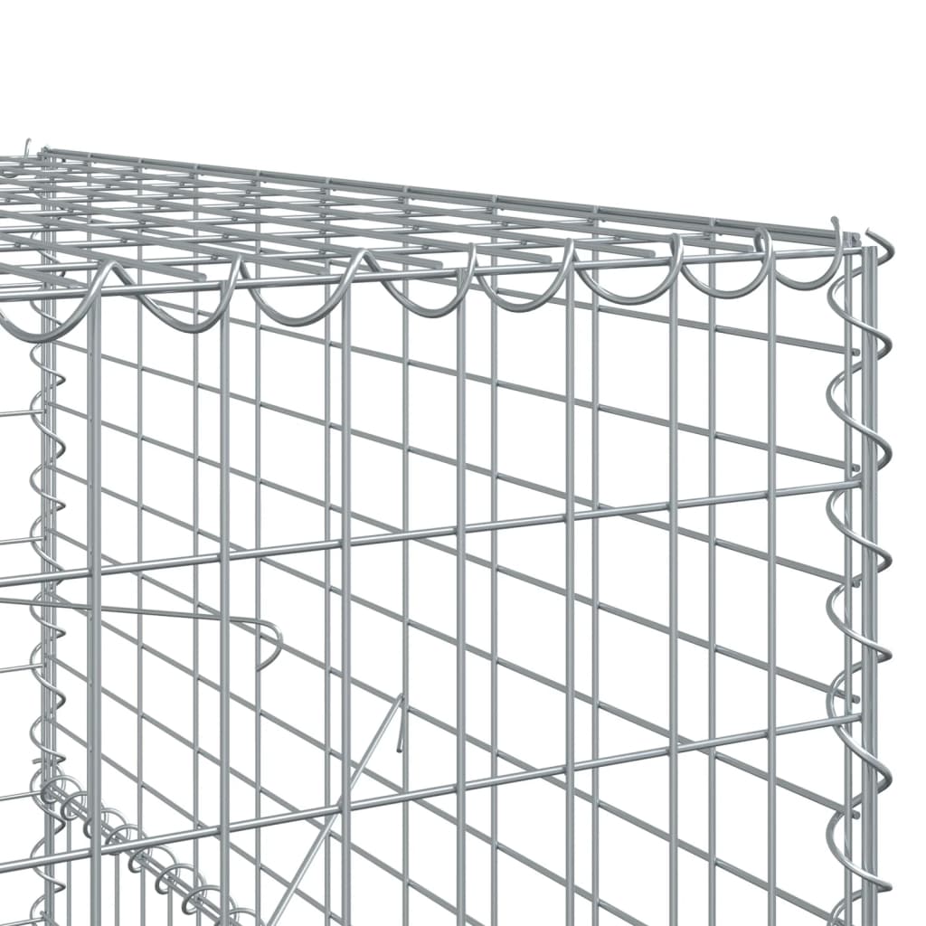 vidaXL Coș gabion cu capac, 400x100x150 cm, fier galvanizat vidaXL Coș gabion cu capac, 400x100x150 cm, fier galvanizat