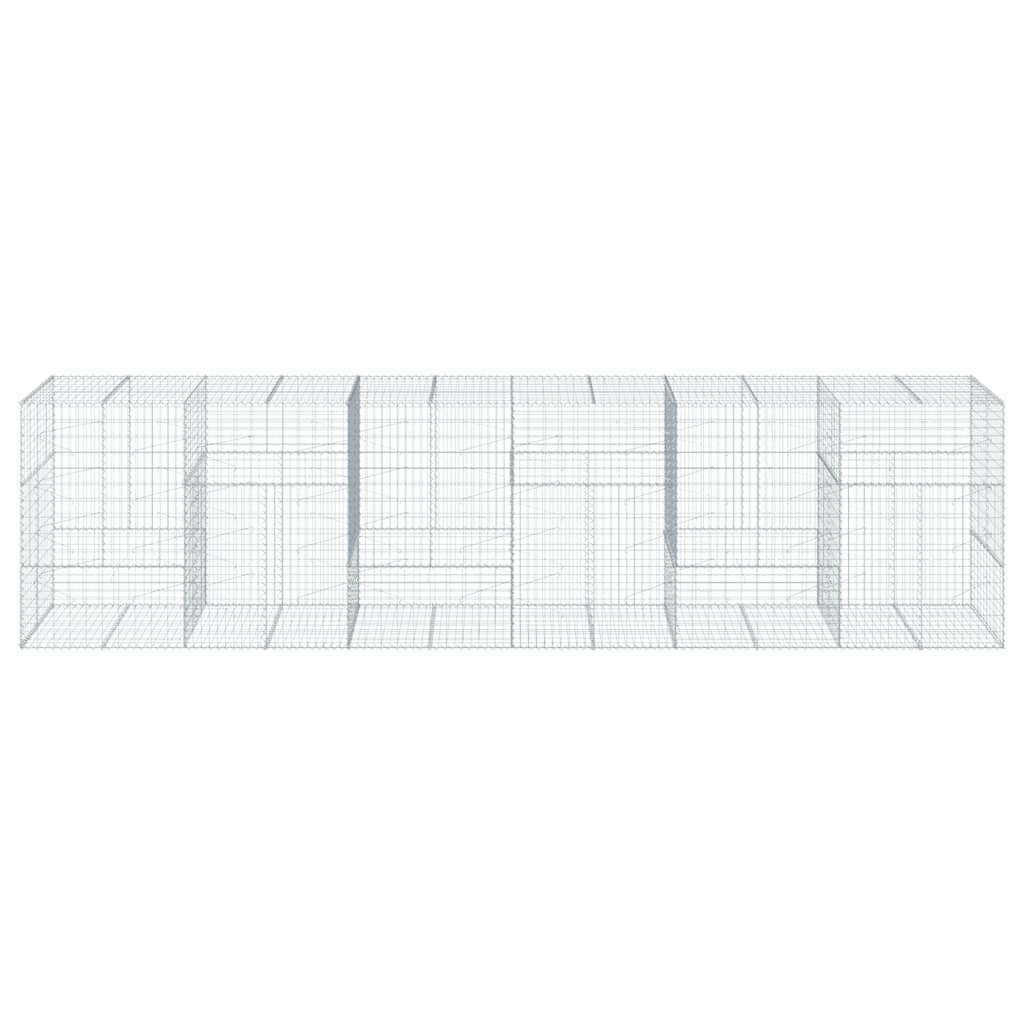 vidaXL Coș gabion cu capac, 600x100x150 cm, fier galvanizat vidaXL Coș gabion cu capac, 600x100x150 cm, fier galvanizat