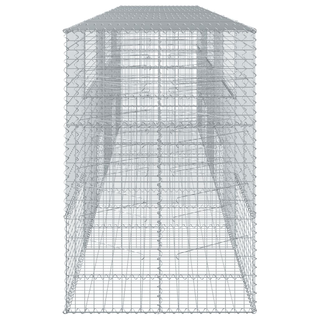 vidaXL Coș gabion cu capac, 600x100x150 cm, fier galvanizat vidaXL Coș gabion cu capac, 600x100x150 cm, fier galvanizat
