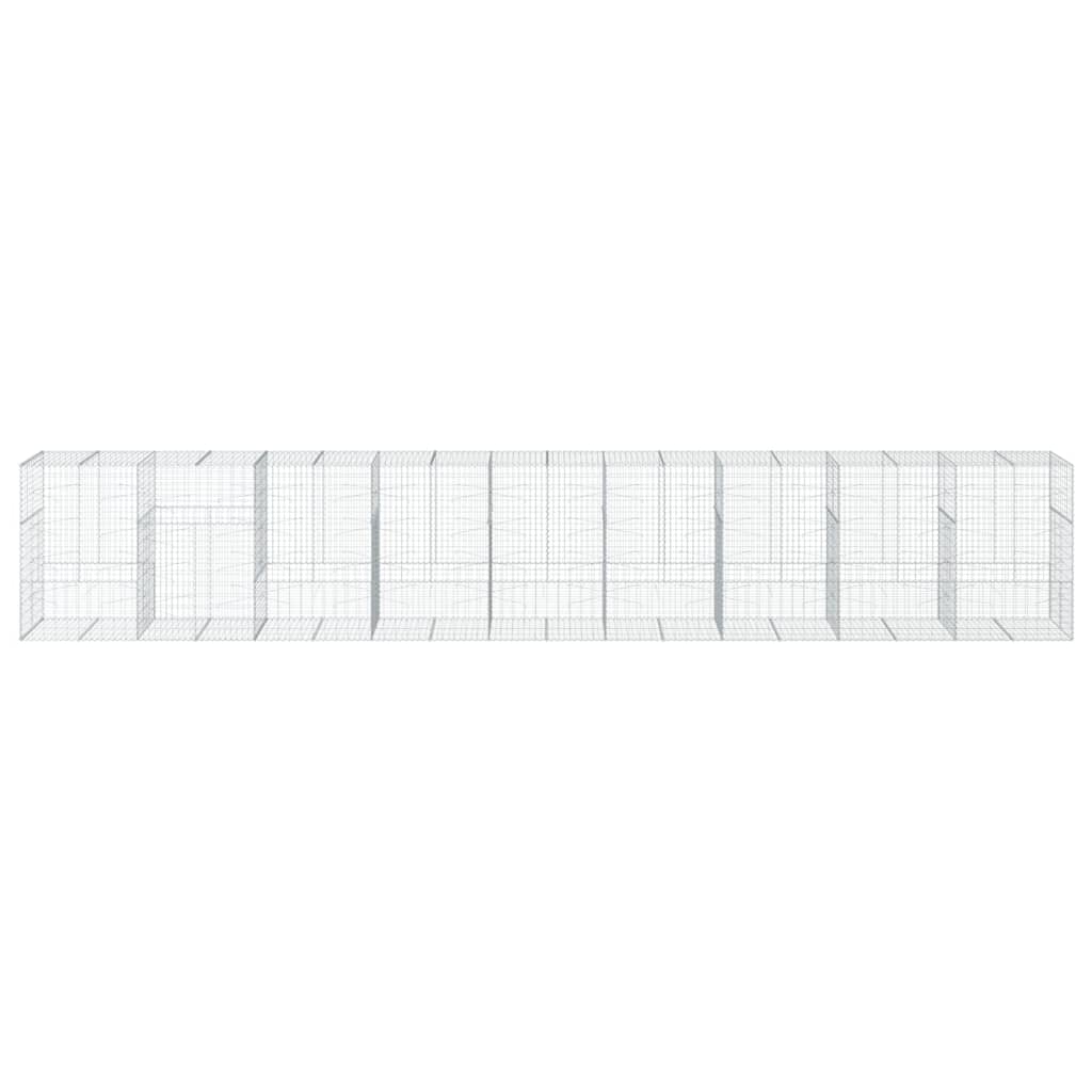 vidaXL Coș gabion cu capac, 900x100x150 cm, fier galvanizat vidaXL Coș gabion cu capac, 900x100x150 cm, fier galvanizat