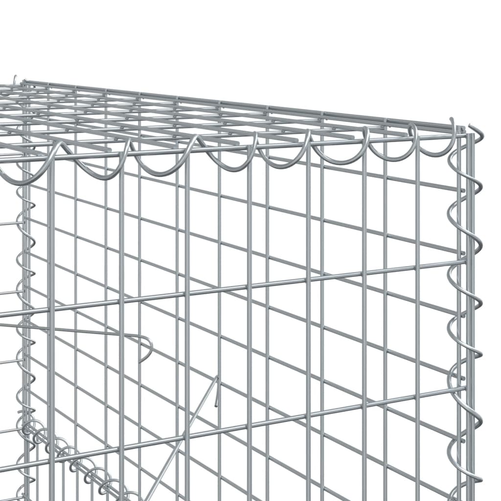vidaXL Coș gabion cu capac, 1000x100x150 cm, fier galvanizat vidaXL Coș gabion cu capac, 1000x100x150 cm, fier galvanizat