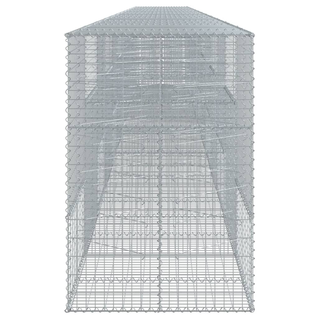 vidaXL Coș gabion cu capac, 1200x100x150 cm, fier galvanizat vidaXL Coș gabion cu capac, 1200x100x150 cm, fier galvanizat