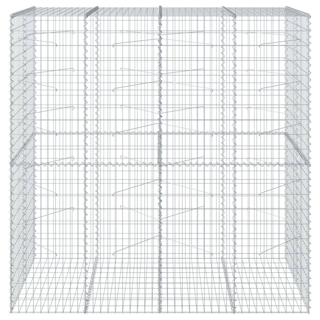vidaXL Coș gabion cu capac, 200x100x200 cm, fier galvanizat vidaXL Coș gabion cu capac, 200x100x200 cm, fier galvanizat